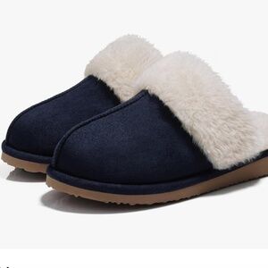 Women's Memory Foam Slippers - Navy